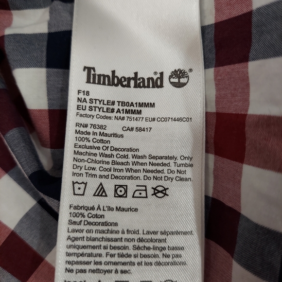 Men's button down casual shirt. TIMBERLAND. Small - Picture 6 of 8